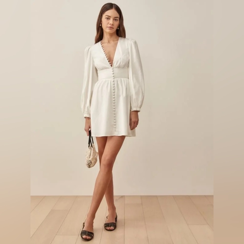 Reformation Caitie Dress - White - 4